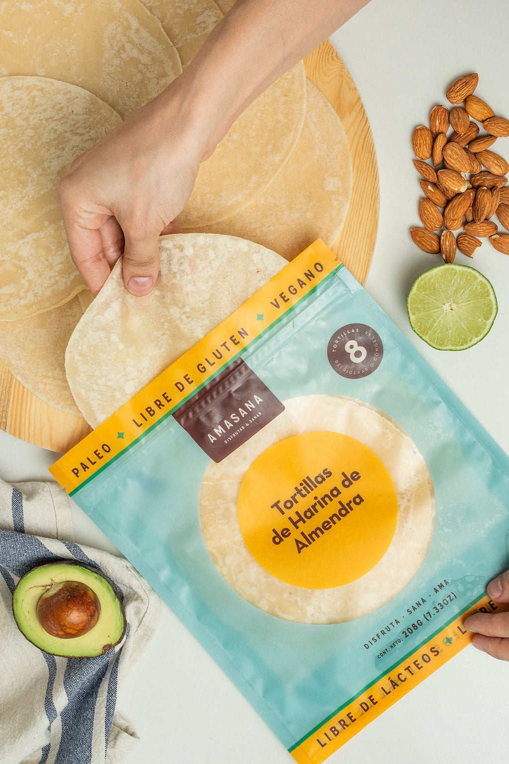 Tortillas de Harina de Almendra (congelada)